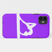紫色のiPhone 5の体育専門家のシルエットの白 Case-Mate iPhoneケース (裏面(横))