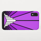 紫色のiPhone / iPadケースのアートデコ太陽 Case-Mate iPhoneケース (裏面(横))