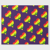 紫色のJah愛 ラッピングペーパー (フラット)