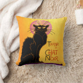紫色のLe Chat Noir クッション (ブランケット)