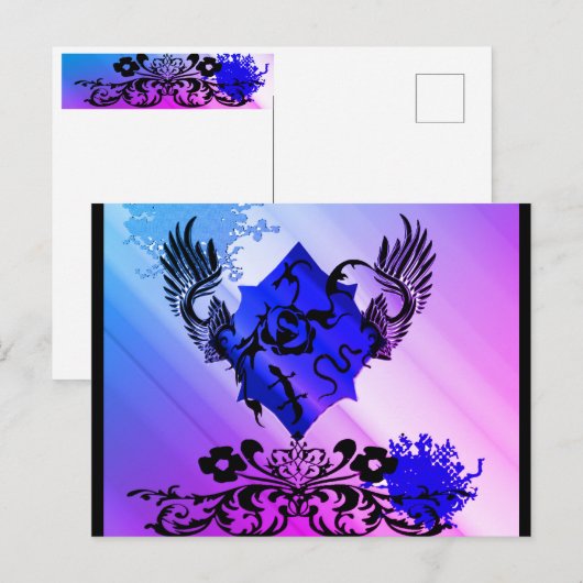 紫色のLeBeau ポストカード (正面/裏面)