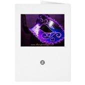 紫色のMasquradeの渦巻のテーブル数カード (裏面)