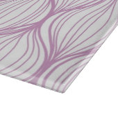 紫色のogeeストライプなパターン背景 カッティングボード (角)