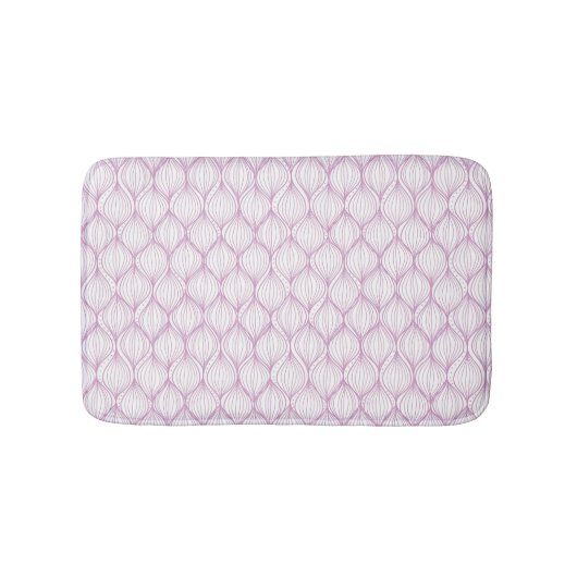 紫色のogeeストライプなパターン背景 バスマット (正面)