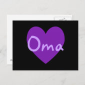 紫色のOma ポストカード (正面/裏面)