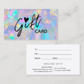 紫色のopalテクスチャギフト証明書 名刺 (正面/裏面)