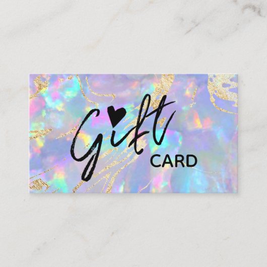 紫色のopalテクスチャギフト証明書 名刺 (正面)