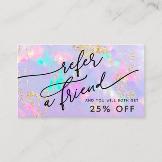 紫色のopalテクスチャ参照カード 名刺 (正面)