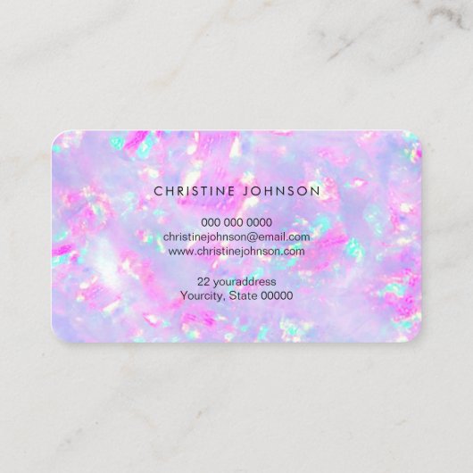 紫色のopalフォト名刺のロゴ 名刺 (裏面)