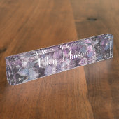 紫色のPersonalizable デスクネームプレート (側面)