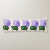 紫色のRedouteのアジサイの抱き枕 ボディピロー (裏面)