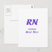 紫色のRN ポストカード (正面/裏面)