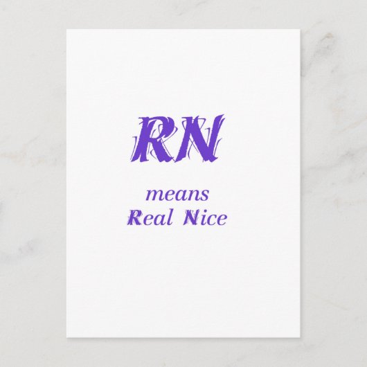紫色のRN ポストカード (正面)