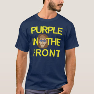 紫色のRoundyのホッケーの毛のティー Tシャツ