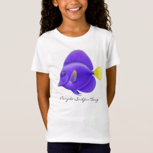 紫色のSailfinの独特の味の女の子のベビードールの上 Tシャツ