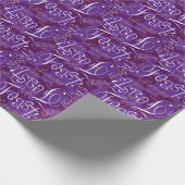 紫色のScatterletterの饗宴の紙 ラッピングペーパー (角)