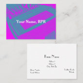 紫色のSteno機械法廷記者の名刺 名刺 (正面/裏面)