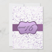 紫色のSweet sixteenの招待状 招待状 (裏面)