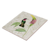 紫色のThroatedハチドリのセラミックタイル タイル (側面)