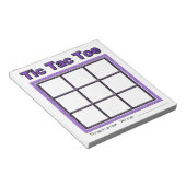 紫色のTic Tac Toeゲームメモ帳 ノートパッド (アングル)
