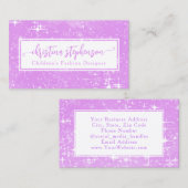 紫色のTwinkle水色ファッションスタイリストモダン 名刺 (正面/裏面)