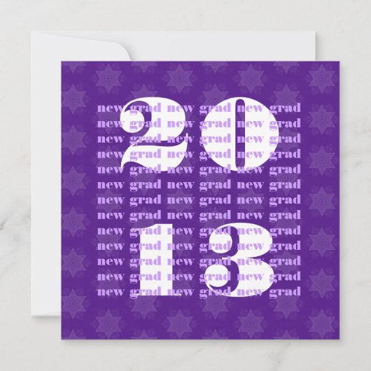 紫色はあらゆる年への2013新しい卒業生か変更を主演します 案内状 (裏面)