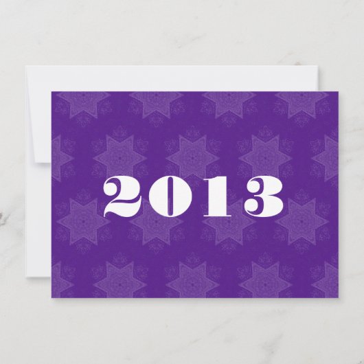 紫色はあらゆる年G206新しい卒業生の発表を主演します 案内状 (裏面)
