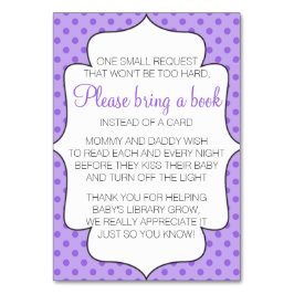 紫色はカード挿入物の代りに本を持って来ます テーブルナンバー