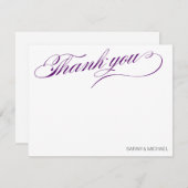 紫色はノート感謝していしています ノートカード (正面/裏面)