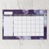 紫色はペンキの抽象的な月例カレンダーにブラシをかけました ペーパーパッド (正面)