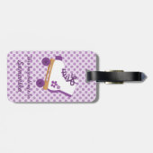 紫色はローラースケートに点を打ちます ラゲッジタグ (裏面横)