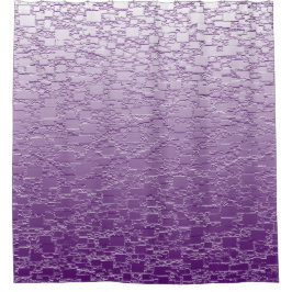 紫色は小型タイルのデザイン衰退します シャワーカーテン