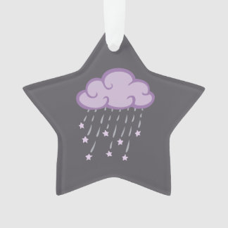 紫色は落下星が付いている雨雲をカールします オーナメント