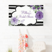 紫色は、花、ブライダルシャワーの旗縞で飾ります 横断幕 (インサイチュ)