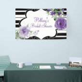 紫色は、花、ブライダルシャワーの旗縞で飾ります 横断幕 (トレードショー)