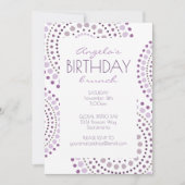 紫色はBohoのモザイク種族の誕生日を影で覆います 招待状 (正面)