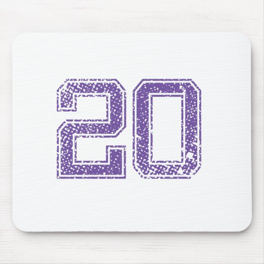紫色はJerzee数20.pngを遊ばします マウスパッド (正面)