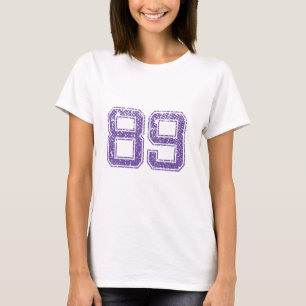 紫色はJerzee数89.pngを遊ばします Tシャツ