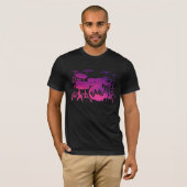 紫色はTシャツをドラムをたたきます Tシャツ (正面フル)