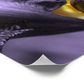 紫色ひげアヤメ花弁花 ポスター (角)