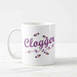 紫色を詰らせるCloggerのダンサーの靴 コーヒーマグカップ