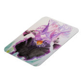 紫色アイリスアート 花 水彩 マグネット (左側)