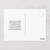 紫色アメシストとゴールドの抽象的なアゲートの感謝カード ポストカード (裏面)