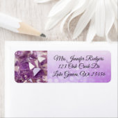 紫色アメシスト宝石 紫 ラベル (インサイチュ)