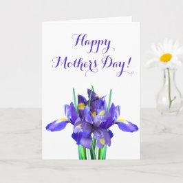 紫色アヤメの母の日カード カード