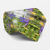 紫色アヤメの花　屋外庭園　自然　写真 ネクタイ (ロール)
