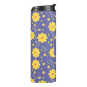 紫色イエローモノグラムガーリーエレガントフローラモダン タンブラー (回転左)