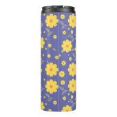 紫色イエローモノグラムガーリーエレガントフローラモダン タンブラー (裏面)