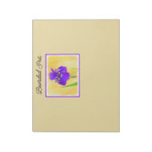 紫色イリス絵画 - オリジナルの花の芸術 ノートパッド (回転)