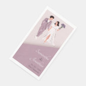 紫色ウェディングの漫画カップル (コーナー)